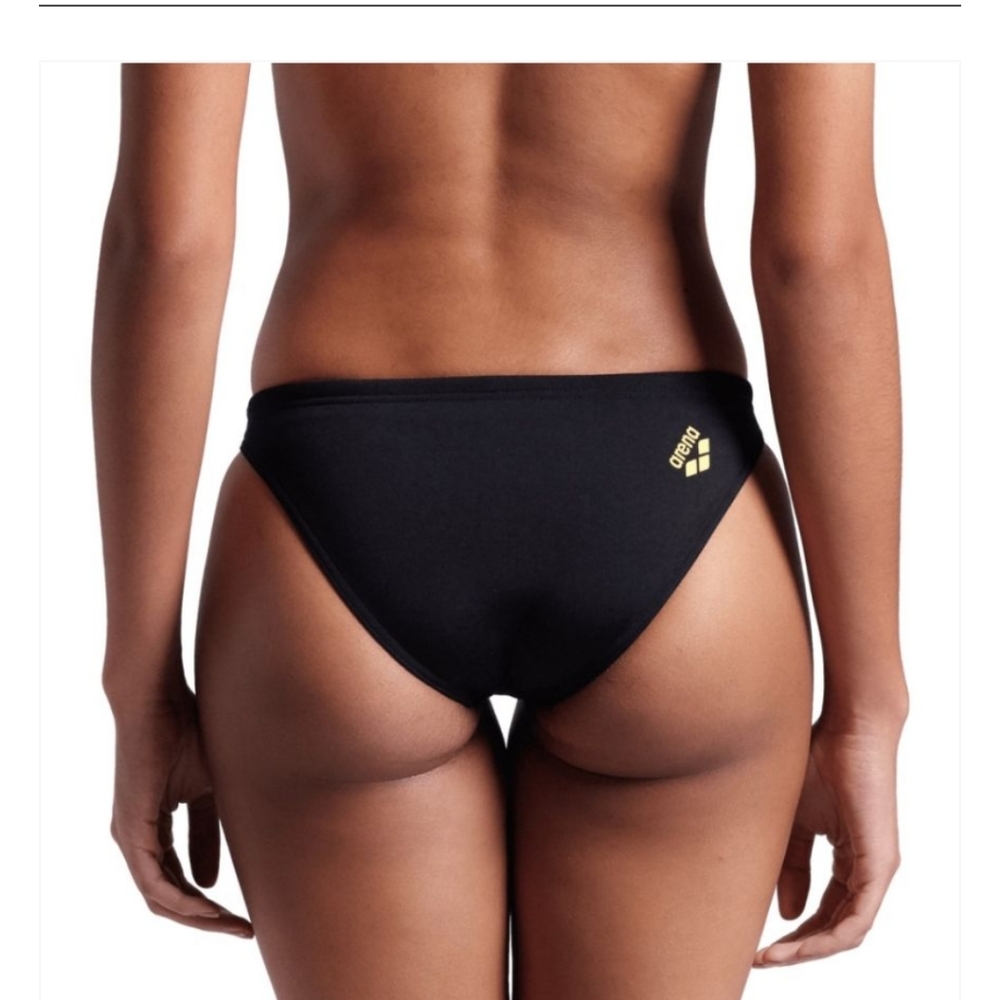 Arena Training Real Brief MaxLife Bikini Bottom Women's Large Black Yellow Star - Picture 5 of 12